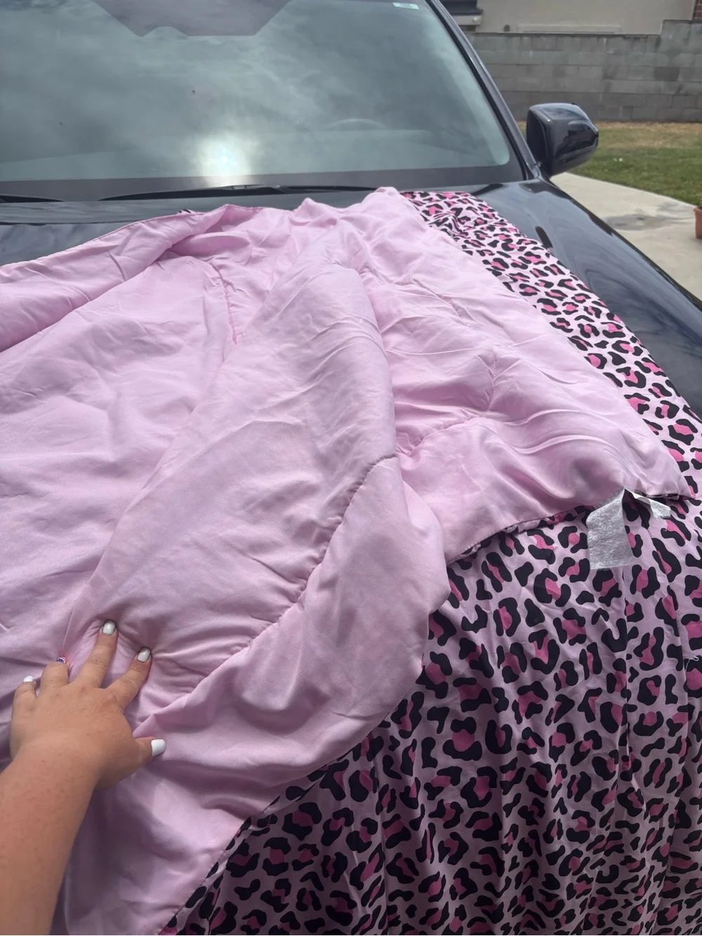 Pink Leopard Print Throw Blanket